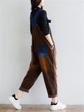 Corduroy Causal Wide-leg Denim Jumpsuits