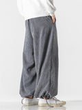 Fashion Embroidery Corduroy Wide Leg Pants for Men