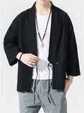 yogachicshops Casual Loose Comfy Kimono Shirts for Men