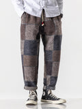 Winter Thick Loose Plaid Woolen Pants