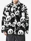 Men's Panda Pattern Cute Loose Coats