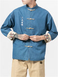 Super Cool Chinese Style Embroidery Denim Jacket