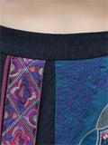 Women's Jacquard Applique Elasticated Waist Embroidered Ethnic Skirt