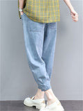 Casual Women's Elastic Fashion Thin Jeans