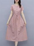 Women's Stylish Cotton Linen Dresses for Summer