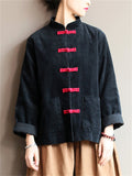 Vintage Chinese Style Corduroy Jackets for Women