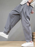 Men Elastic Waist Casual Loose Pants