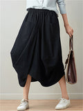 Women's Beautiful Linen Bloomer Skirts with Big Pockets