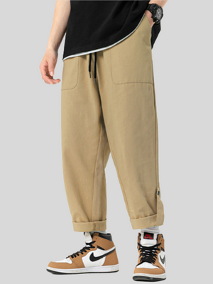 Boys Casual Cargo Loose Solid Color Pants