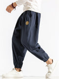 Male Linen Thin Sports Ankle-tied Pants