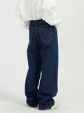 Loose Casual Ankle Length Wide Leg Men's Jeans