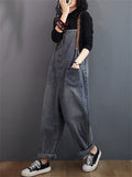 Korean Style High Quality Washed Long Jumpsuits For Ladies