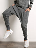 Men's Ankle-tied Lace Up Causal Pants with Big Pockets