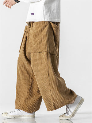 yogachicshops Casual Corduroy Straight Wide Leg Pants