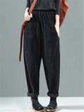 yogachicshops Autumn Winter Corduroy Unique Girl's Pants