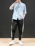 Men's Fashion Streetwear Summer Linen Sets