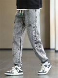 Stylish Male Large Size Hip Hop Straight Leg Jeans