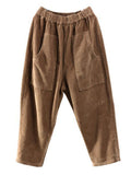 yogachicshops Autumn Winter Corduroy Unique Girl's Pants