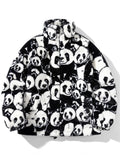 Men's Panda Pattern Cute Loose Coats