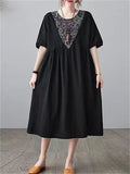 Women's Vintage Cotton Linen Dresses