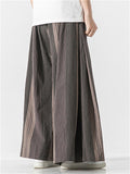 Stripe Pattern Ｗide Leg Loose Pants For Men