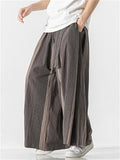 Stripe Pattern Ｗide Leg Loose Pants For Men