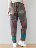 Women's Ethnic Floral Antique Finish Jeans