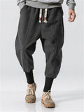 Men's Winter Fashion Drawstring Thick Ankle Banded Pants