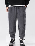 Fashion Corduroy Casual Elastic Male Pants