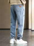 Stylish Male Large Size Hip Hop Straight Leg Jeans