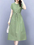 Women's Stylish Cotton Linen Dresses for Summer