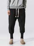 Men's Winter Fashion Drawstring Thick Ankle Banded Pants