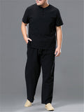 Men's Plus Size Cotton Linen Sets