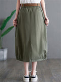 Summer Solid Color Cargo Skirts For Women