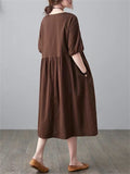 Women's Vintage Cotton Linen Dresses